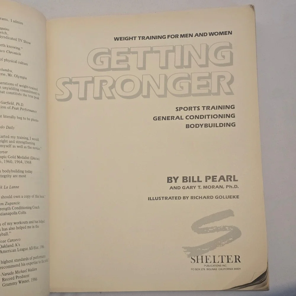 Bill Pearl Getting Stronger Weight‎ Training Bodybuilding Book ISBN 0679732691